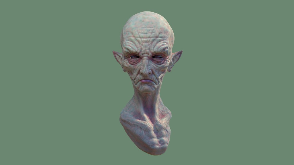 Retro-extraterrestrial (based on Jordu Schell's 50's Style alien head) preview image 1